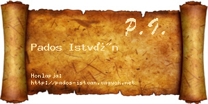 Pados István névjegykártya