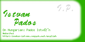 istvan pados business card